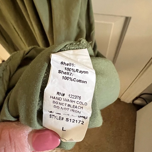 Dark Green Maxi Dress size Large - Picture 5 of 5